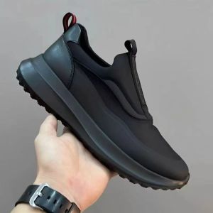 Korean mens sneaker shoes walking shoes casual flat shoes slip on shoes for men breathable rubber shoes for men