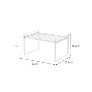 White Kitchen Rack Storage Shelf Organizer Cabinet Undersink Organizer with Handles 2 Sizes Space Maximizer
