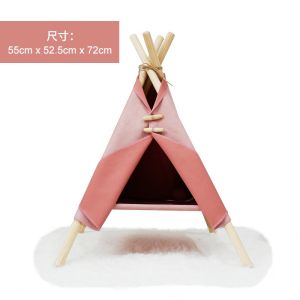 BLESSEDLY Portable Pine Teepee Tenant for Pets Camping Tent Pet Bed / Pet Tent For Cat Dog Rabbit