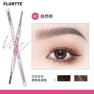 Blinkoo FLORTTE Dual-Tip Ultra-Fine Eyebrow Pencil - Natural Waterproof Beginner-Friendly Triangular Brow Pencil