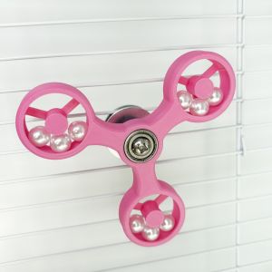 OUTOPEN Bite-Resistant Parrot Rotating Windmill Interactive Beak Grinding Bird Enrichment Roller Toy Creative Plastic Parrot Spinner Wheel atiels Conures