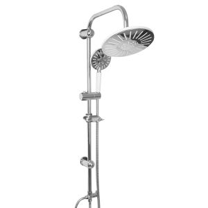 1 Set Paket Lengkap Wall Mounted Hand Shower Dengan Tiang Bahan Abs Stainless SJ-182+JS-20+JS-3+JS-34