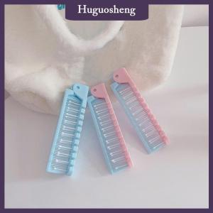 [huguosheng] Sáng Tạo Xách Tay Nhỏ Gọn Du Lịch Gấp Lược Xách Tay Gấp Lược Massage Tóc Lược Chống Tĩnh Công Cụ Làm Tóc