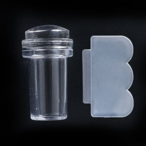 Nail Stamping Plate Silicone Clear Jelly Nails Art Stamper Scraper Set Nail Polish Pattern Transfer Press Stamp Tool Manicure Accessories