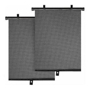 2 gói cửa sổ xe hơi con lăn Shades khối tia cho bé rèm cửa xe với núm hút cao su có thể thu vào che nắng cho cửa sổ bên hông