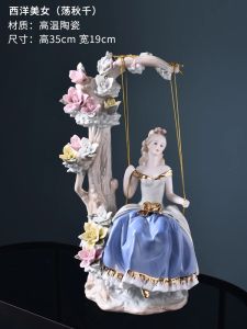 (In stock) European style ceramic handicraft decoration Modern Home Living Room Bedroom Wine Cabinet TV Cabinet Decoration Gifts