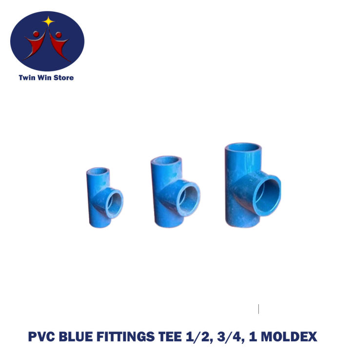 PVC BLUE FITTINGS TEE 1/2 3/4 1