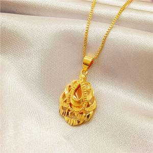 Gold Necklace Female Student Korean Version Simple Water Drop Necklace Jewelry Pendant Gift