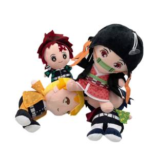 Anime Peripheral Figure Sitting Posture Demon Slayer Plush Toy Doll Butterfly Ninja Nezuko Doll Stuffed Toy