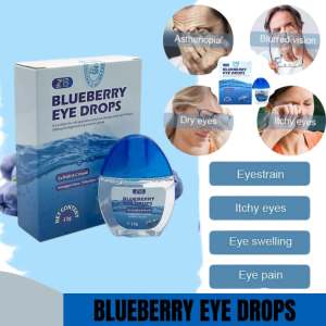 Authentic Blueberry Eye Drops - Relieves Itchy Dry and Sore Eyes - Hydrates Dry Fatigue Enhance Vision