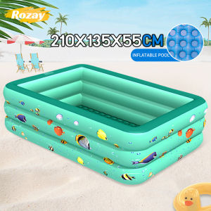 Inflatable Kids Swimming Pool Thickened 3 Layer Outdoor swimming pool Rectangular