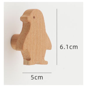 Wooden Wall Hook Star Moon Shaped Key Bag Coat Rack Punch-free Wall Hanger Kids Room Decorative