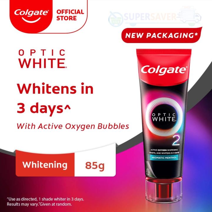 Colgate Optic White O2 Oxygen Whitening Toothpaste 85g | Lazada