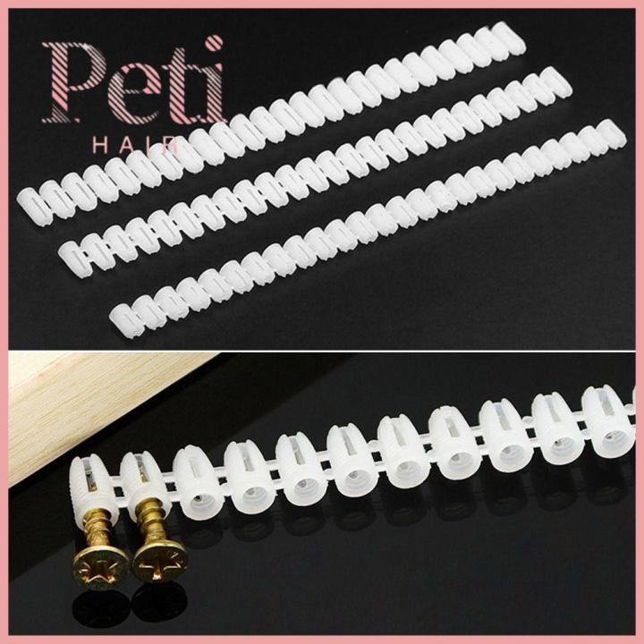 PETIHAIR Plastic Wall Plug Anchor M4 Ribbed Expansion Bolt Cabinet Door ...