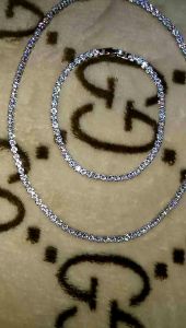 สร้อยคอเพชรCz สร้อยข้อมือ 3mm. AAA