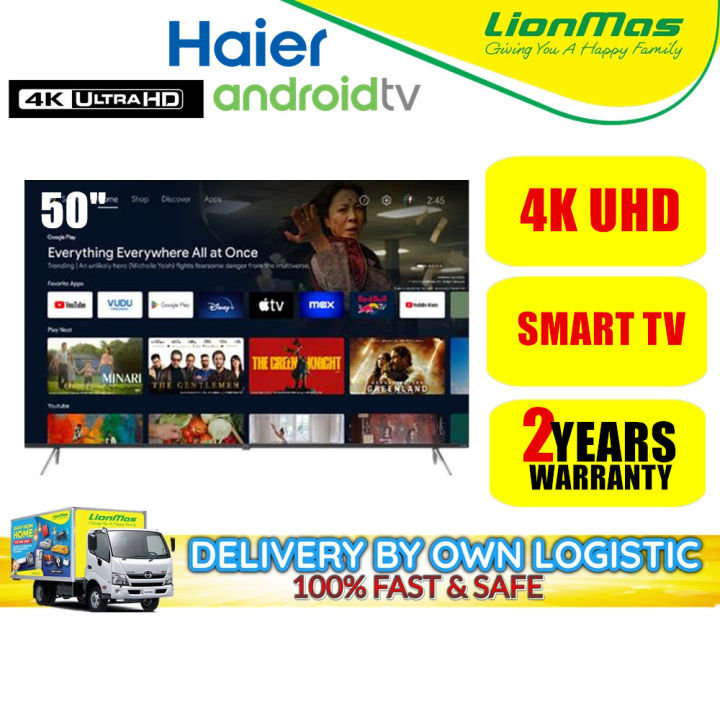 Haier 50" 4K UHD HQLED Android Smart TV H50S75EUG | Lazada