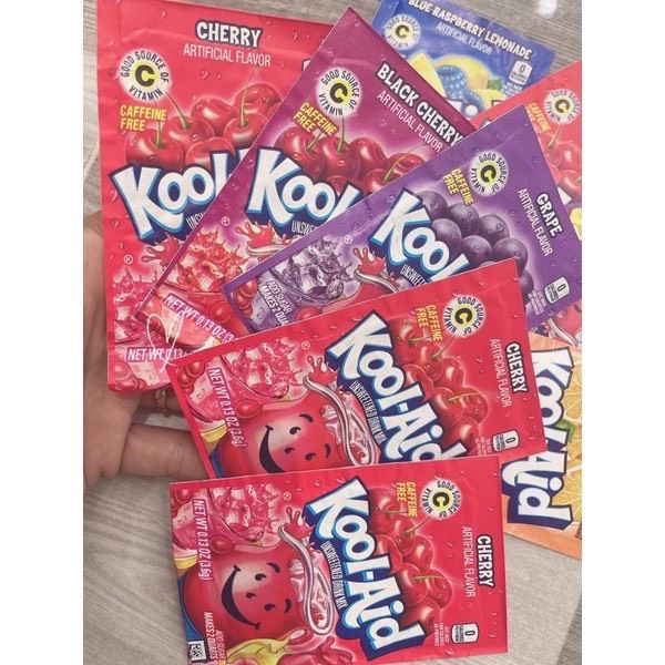 SET Bột Pha Nước Trái Cây Kool Aid Gói 4.5gr{ MIX 5 VỊ}