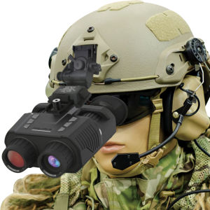 BekinTek 4K 3D Nake Eyes Helmet Mounted Night Vision Binoculars Head Mountable Optics NVG Telescope Rechargeable  Goggles Full Dark Observing   8x Digital Zoom 4K Video Record 36M Photo Independent Vision Compensation 4 Color Effect