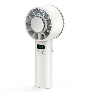 5200mAh PortableHandheld Fan with LED Display Semiconductor Refrigeration 100 Speeds USB Rechargeable Battery Outdoor Fan