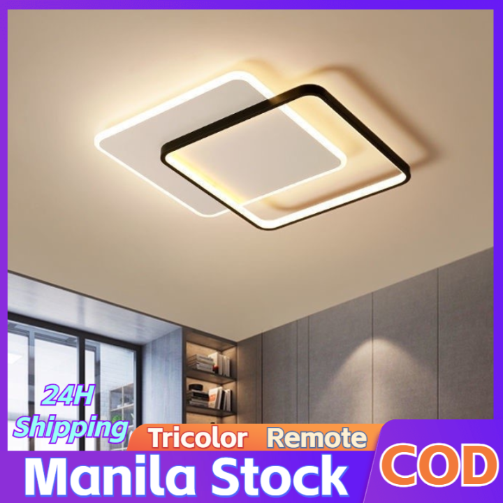 Nordic Style Double rhombus Tricolor LED Lamp Ceiling Light Bedroom