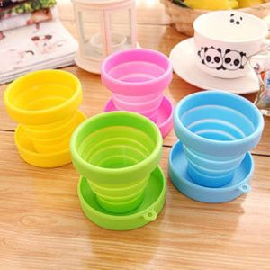 Silicone Folding Cup Color Water Drink Coffee Cup Outdoor Travel Camping Portable Telescopic Mug
