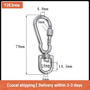 【Local shipping】 Stainless Steel Swivel Snap Hooks Locking Dog Leash Buckle Quick Release Buckle Carabiner Clips For Dog Walking Camping