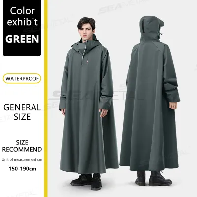 SEAMETAL Raincoat Motorcycle Rider Adult Makapal Rubberized Japan Original Thickened Lengthened