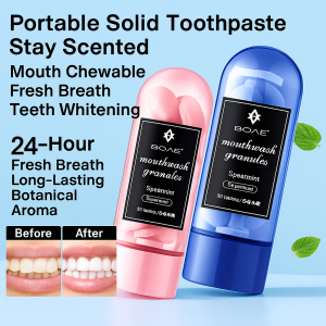 Oral Portable Solid Toothpaste Tablets Tooth Breath Freshening Mouthwash Portable Toothpaste Tablets