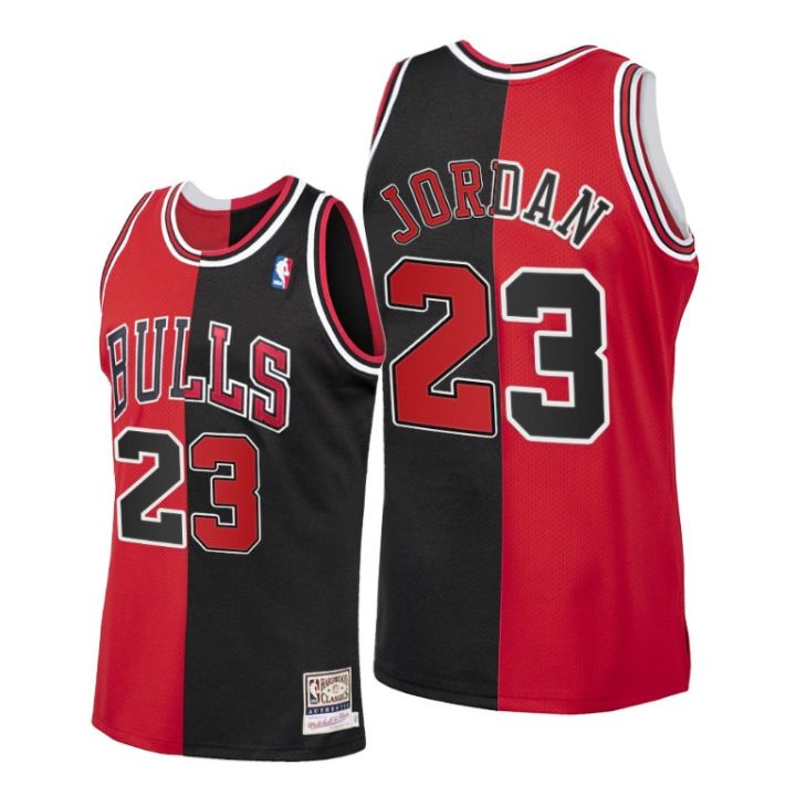 Michael jordan red store and black jersey