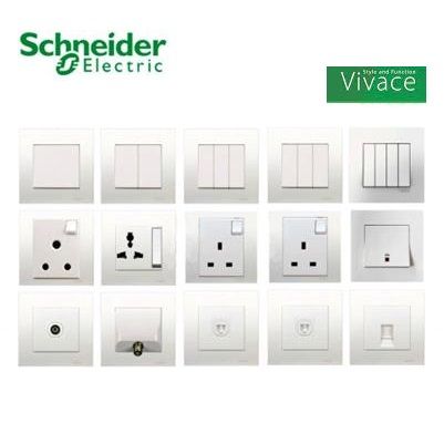 SCHNEIDER Vivace White Series Switches Socket (1G/2G/3G/4G/13A/15A ...