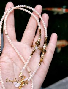 สายคล้องแมสคริสตัลประดับหินไทเกอร์อาย