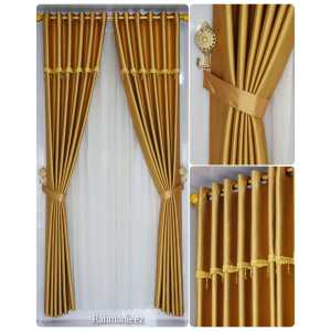 GORDEN TIRAI POLOS TEBAL PONI RENDA KERISTAL PINTU KAMAR TIDUR JENDELA RUANG TAMU MURAH TAPI MEWAH