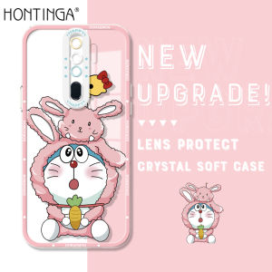 Hontinga Casing Case For OPPO A6 Pro 5G 4G A9 2020 A92 A94 A95 OPPO F11 F9 oppoa94 oppof11 Case Transparent Clear Case Anime Doraemon Soft Silicone Full Cover Camera Protection Shockproof Rubber Cases Back Cover Phone Casing Softcase For Girls