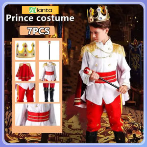 LOlanta 7ชิ้นชุดโจรสลัดเจ้าชายสำหรับเด็กๆชุดคอสเพลย์วันฮาโลวีนเจ้าชายโรม3-11Years