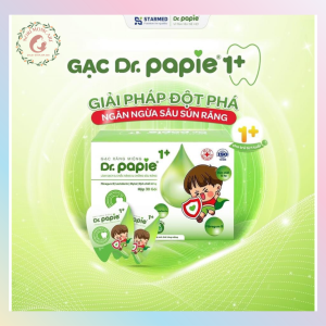 Gac răng miệng rơ lưỡi Dr.Papie cho bé từ 1 tuổi