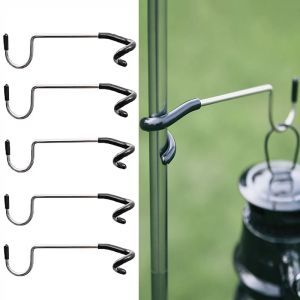 Stainless Steel Tent Pole Lamp Hook Outdoor Hiking Camping Light Stand Hook Camping Hiking Equipment Camping Tools