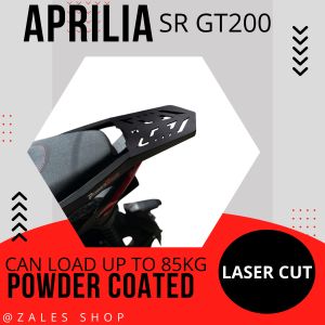 APRILIA SR GT200 TOP BOX BRACKET / MOTORCYCLE ACCESSORIES / RACKS / LIFETIME WARRANTY / HEAVY DUTY / BLACK POWDER COATED