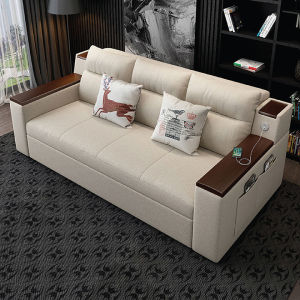 Sofa giường thông minh vải lanh 1m5 hoặc 1m8 cao cấp ngăn chứa đồ rộng rãi