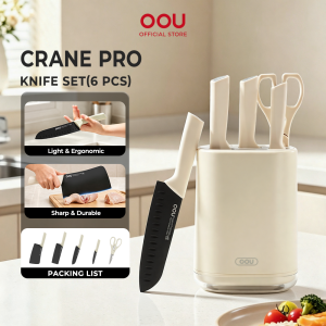 OOU Crane Pro Series Kitchen Knife Set With Scissors (6 Pcs)