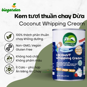 Kem tươi thuần chay từ dừa Whipping Cream Natures Charm Coconut Whipping Cream 400ml Ăn Chay - Ăn Kiêng Organicstores