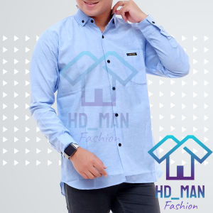 Baju Kemeja Pria Hem Polos Formal Pria Casual Kemeja Panjang Jumbo Big Size XXL XXXL XXXXL