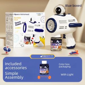 New Childrens Bubble Machine Toy INS Burst Fully Automatic Hand-held Astronaut Electric Blowing