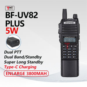 Baofeng UV-82 Dual Band Walkie Talkies UV82 Plus Two Way Radio Type-C Charging Extend Battery 3800mAh Long Range COD