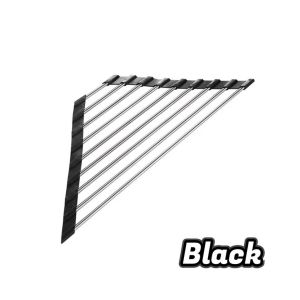 Triangle Sink Corner Draining Mat Roll Up Drying Rack Stainless Steel Drying Mat Foldable Sponge Holder Dish Drainer