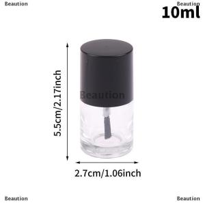[COD] Beaution ขวดยาทาเล็บเปล่าขนาด5 10 15มล. ภาชนะใส่เครื่องสำอางขวดแก้วทาเล็บพร้อมแปรงแก้วใสพร้อมแปรงพร้อมฝาแปรง