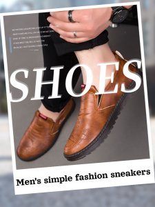 Handmade cowhide breathable casual leather shoes