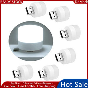 6PCS USB Night Light LED Mini Light Bulb Plug in Small Night Lights Portable Energy Saving Lamp Multifunctional Mobile Night Light for Bedroom Bathroom Hallway Nursery Kitchen Car USB Light - Warm White