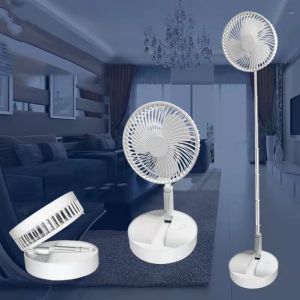 Rechargeable 3 Speed Adjustable Foldable Personal Compact Fan Desk Floor USB Charging Support