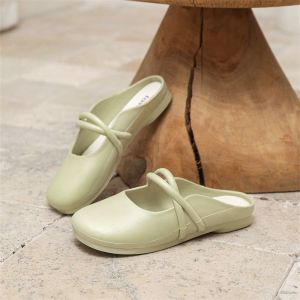 Free Shipping Baotou Slippers New Style Single Shoes Summer Lazy Mules WomenS Casual Non-Slip Fashion Soft-Soled Flat Shoes
