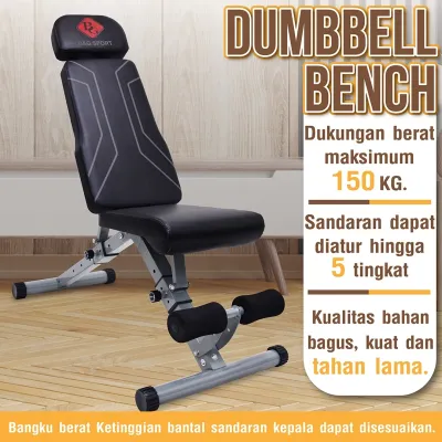 BG SPORT Sit Up Bench Alat Olahraga Fitness Gym Dumbbell Bench 200 222